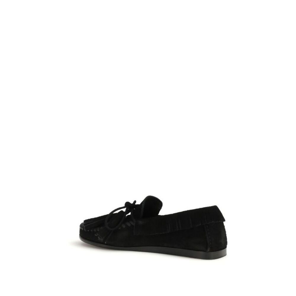 Isabel Marant Black Calf Leather Bos Taurus Slip-On Women's Loafers - Picture 3 of 4